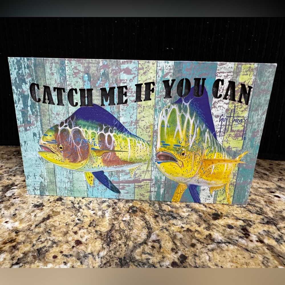 Light Up Sign Beach Decor Mahi Mahi Dorado Guy Harvey Foundation 8X5x1.5”